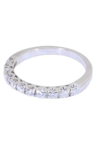 Bague 54 DEMI-ALLIANCE DIAMANTS 0.20ct 58 Facettes 074331