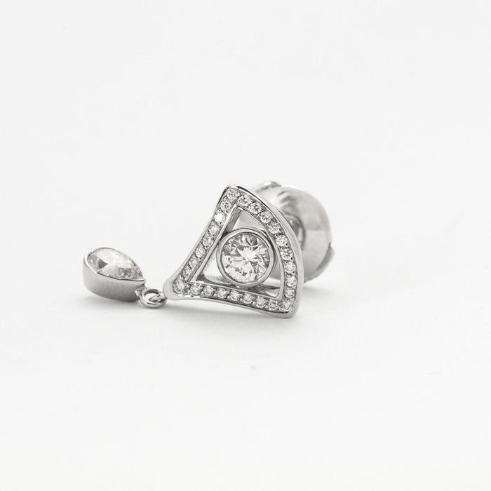 Boucles d'oreilles Boucles d'Oreilles Triangle Diamant 58 Facettes 002.1095