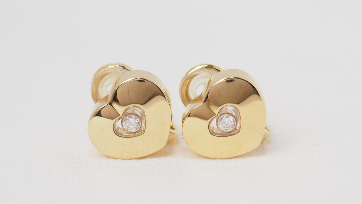 Boucles d'oreilles CHOPARD - Boucles d'oreilles Happy Diamonds Or Diamant 58 Facettes 30070