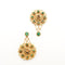 Boucles d'oreilles Pendants d'oreilles Rosaces Emeraudes Diamants 58 Facettes