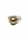 Ring Ring in white gold, Tahitian pearl and diamonds 58 Facettes