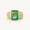 Bague 51.5 Bague or jaune Emeraude Colombie Diamants 58 Facettes