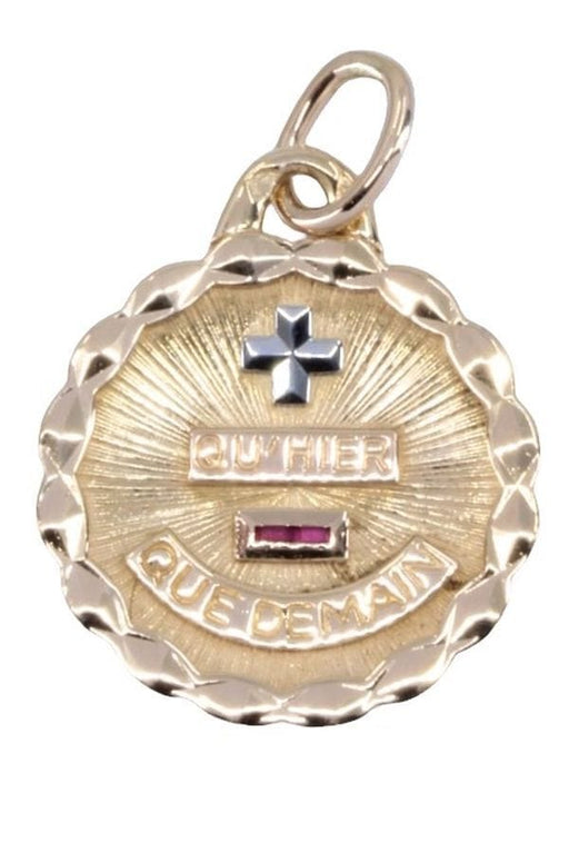 Pendentif Médaille d'amour, rubis 58 Facettes 062921
