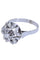 Bague 60 Bague en or blanc, diamants, fleur 58 Facettes 062821