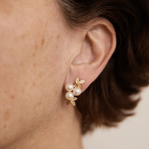 Boucles d'oreilles Paire de boucles d'oreilles "bouquet de gui" 58 Facettes