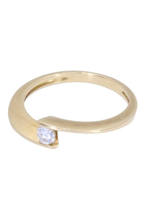 Bague 57 Solitaire diamant or jaune 58 Facettes 081361