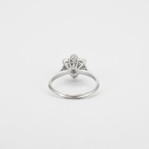 Bague 54 Bague or blanc, diamants 58 Facettes HS4260