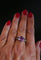 Bague 59 Bague Améthyste Et Diamants, Or Blanc 18 Carats. 58 Facettes 1035125