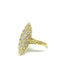 Ring Yellow gold and diamond marquise ring 58 Facettes