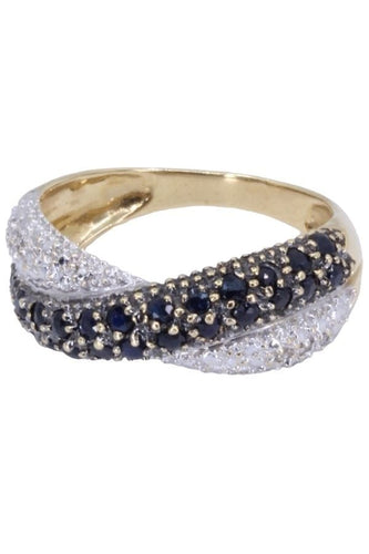 Bague 58 Bague 2 Ors Saphir Diamant 58 Facettes 077841