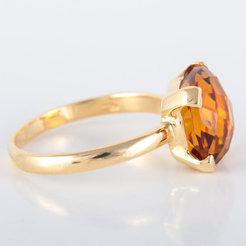 Bague 52 Bague Solitaire citrine 58 Facettes 8384