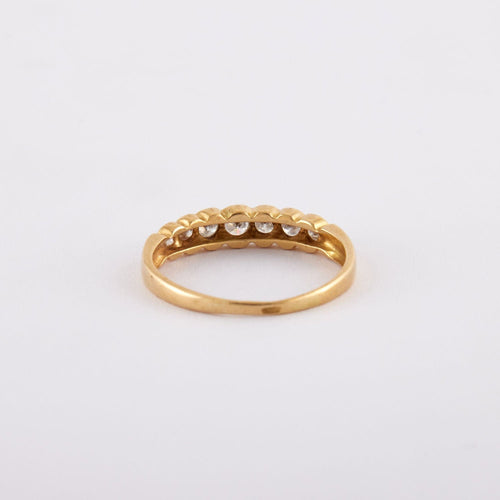 Bague 51 Demi-alliance 7 Diamants 58 Facettes JE500