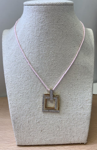 Pendentif Pendentif Carré or et diamants 58 Facettes 20400000411