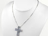 Necklace Necklace and sapphire cross pendant in white gold 58 Facettes 111.39826