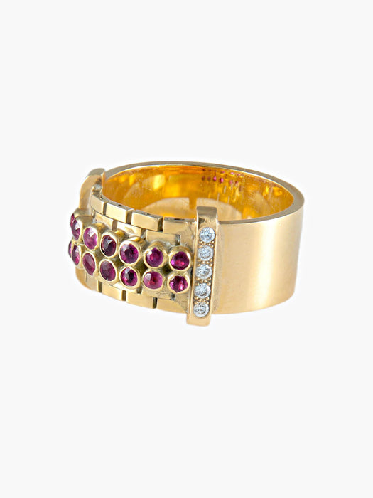 Bague 52 Bague Rubis Diamants 58 Facettes