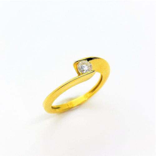 Bague 54 Bague Solitaire Diamant 0.23cts Or jaune 58 Facettes 20400000605