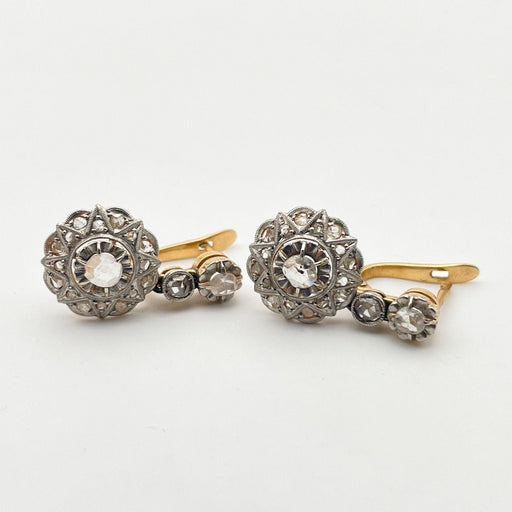 Boucles d'oreilles Dormeuses Diamants Vintage 58 Facettes