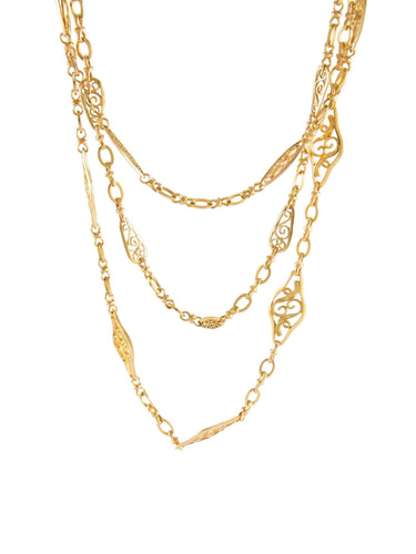 Collier Sautoir trois rangs Filigrane 58 Facettes 511