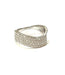 Bague Alliance ondulée en or blanc et diamants 58 Facettes