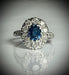 Ring 57 Pompadour Sapphire and Diamond Ring 58 Facettes