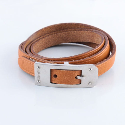 Bracelet Bracelet Hermès Triple Tour Camel et Boucle Plaque Kelly 58 Facettes 515
