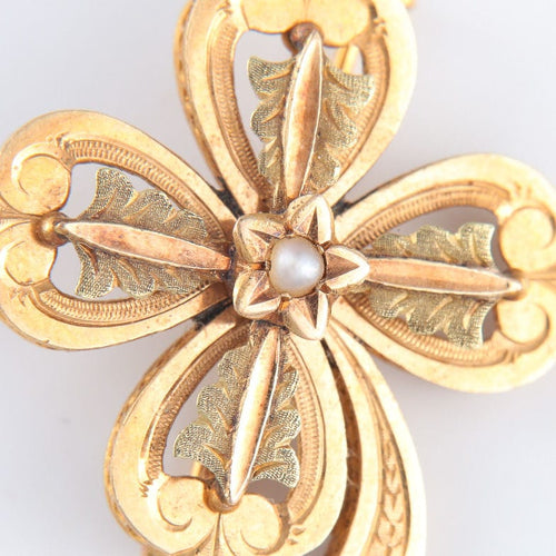 Broche Broche Trèfle à quatre feuilles 58 Facettes JE32