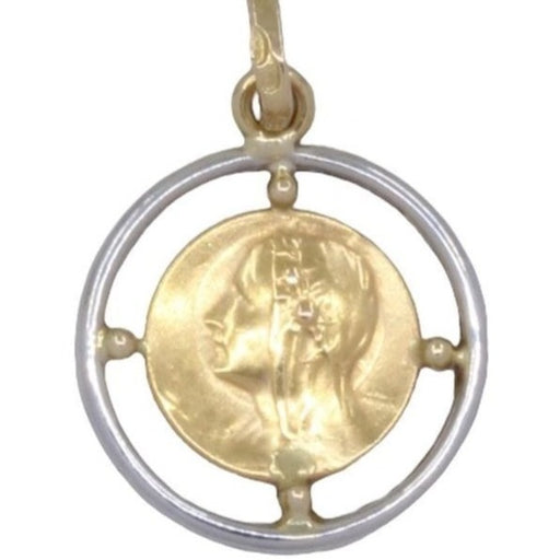 Pendentif Médaille Vierge 2 Ors 58 Facettes 080141