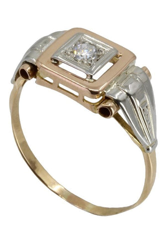 Bague 58 BAGUE DIAMANT ANNÉES 30 58 Facettes 054531