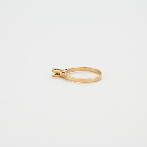 Bague 55 Bague solitaire en or jaune 18 carats sertie d’un diamant 58 Facettes