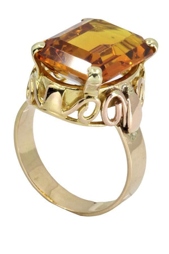 BAGUE MODERNE SAPHIR ORANGE 58 Facettes 043161