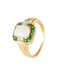 Bague Bague Opale entourage Emeraudes et Diamants 58 Facettes HS20470