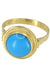 Ring 60 TURQUOISE CABOCHON RING 58 Facettes 044051