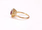 Bague 57 Bague marguerite rubis et diamant 58 Facettes FA-13
