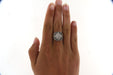 Ring Art Deco ring, calibrated diamonds & sapphires 58 Facettes 6343y