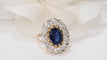 Bague 47.5 Bague Pompadour Or jaune Saphir Diamants 58 Facettes 32191