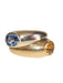POIRAY ring - Double bangle ring in white gold and yellow gold with sapphires 58 Facettes 393