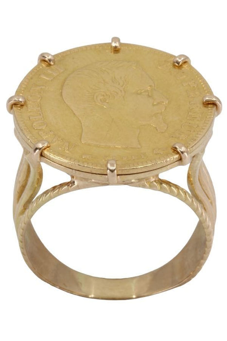 Bague BAGUE PIÈCE 10 FRANCS NAPOLÉON III 58 Facettes 060751