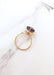 Ring 54.5 Solitaire amethyst, yellow gold 58 Facettes AA 1560