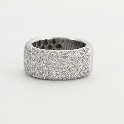 Bague 55 Bague jonc pavage Diamants 58 Facettes EL2-105