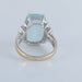 Ring 54 Aquamarine white gold ring 58 Facettes