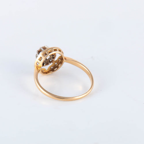 Bague 57 Bague Solitaire Diamant Old mine cut 0.35ct 58 Facettes