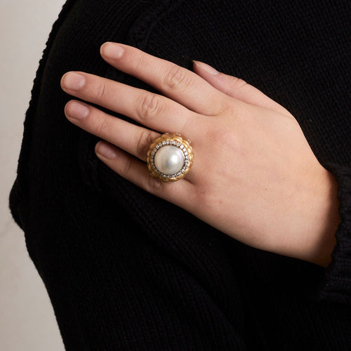 Bague Bague perle MABE Diamants 58 Facettes