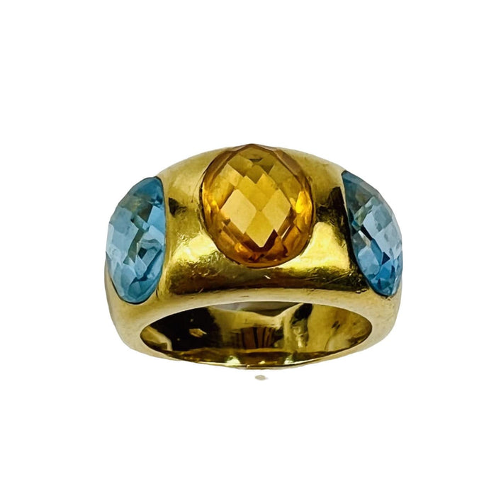 Bague Bague Or Citrine Topaze 58 Facettes 20400000732