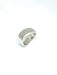 Bague Alliance ondulée en or blanc et diamants 58 Facettes