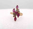 Bague 52 Bague en or jaune, diamants et rubis 58 Facettes 12348