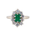 Bague 47 Bague Marguerite Emeraude et diamants 58 Facettes