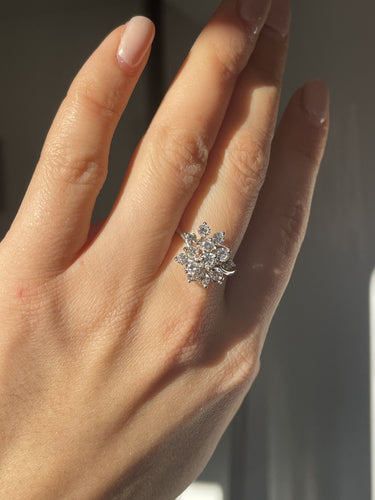 Bague Bague Vintage Diamants Brillants 1,50 Carats 58 Facettes