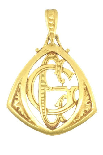 Pendentif MÉDAILLE ANCIENNE MONAGRAMME 58 Facettes 050931