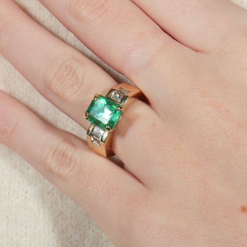 Bague 49 Bague Emeraude et Diamants 58 Facettes 8397