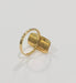 Ring 57.5 Yellow gold pearl ring 58 Facettes